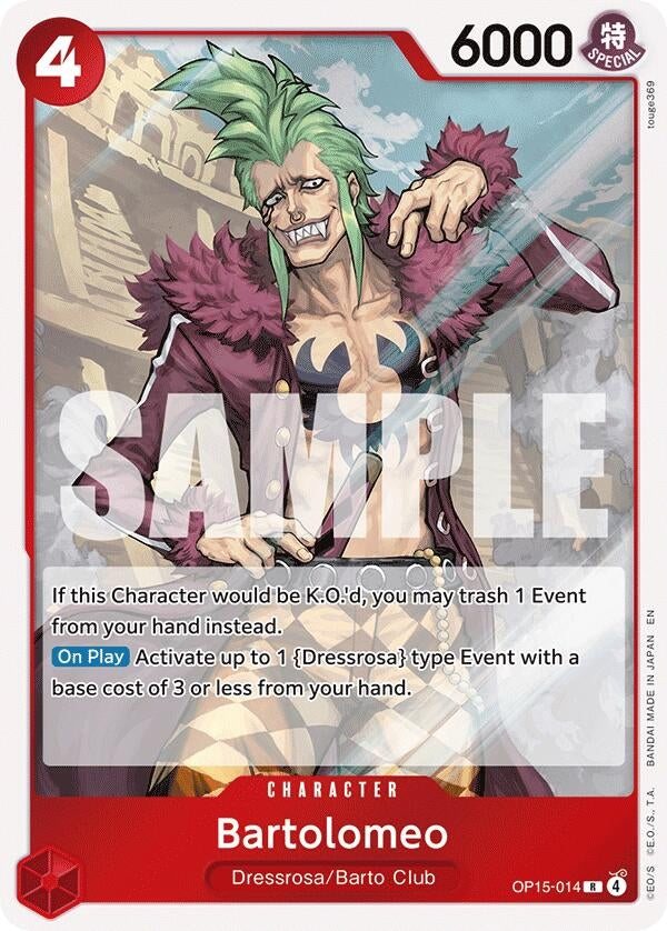 Image for Bartolomeo (OP15-014) (Adventure on Kami's Island) (OP15-EB04) - One Piece Card Game