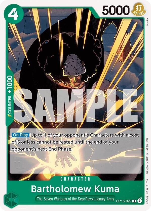 Image for Bartholomew Kuma (OP15-029) (OP15-029) (Adventure on Kami's Island) (OP15-EB04) - One Piece Card Game