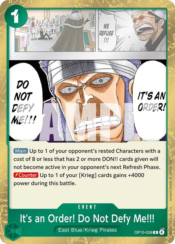 Image for It's an Order! Do Not Defy Me!!! (OP15-038) (Adventure on Kami's Island) (OP15-EB04) - One Piece Card Game