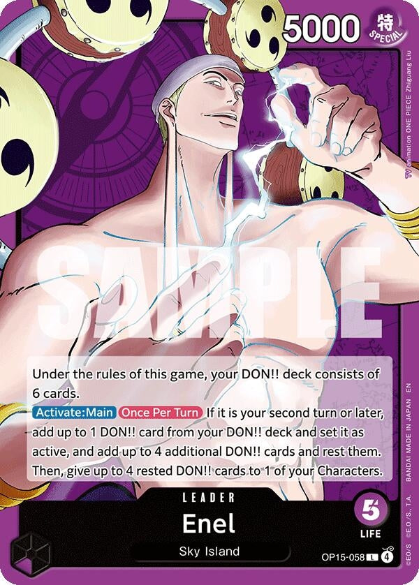 Image for Enel (OP15-058) (OP15-058) (Adventure on Kami's Island) (OP15-EB04) - One Piece Card Game