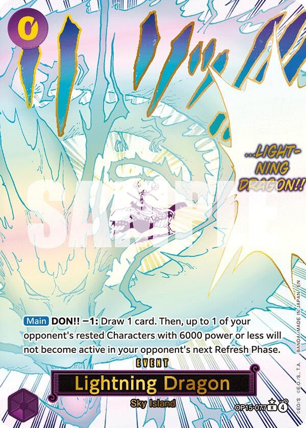 Image for Lightning Dragon (Alternate Art) (OP15-077) (Adventure on Kami's Island) (OP15-EB04) - One Piece Card Game