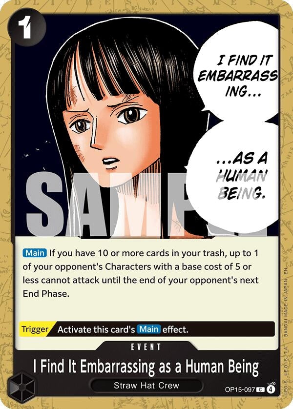 Image for I Find It Embarrassing as a Human Being (OP15-097) (Adventure on Kami's Island) (OP15-EB04) - One Piece Card Game