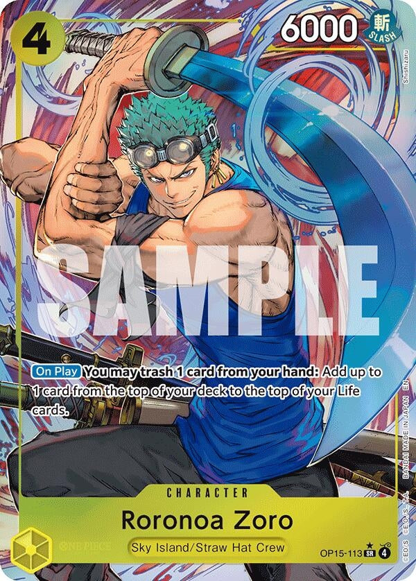 Image for Roronoa Zoro (OP15-113) (Alternate Art) (OP15-113) (Adventure on Kami's Island) (OP15-EB04) - One Piece Card Game