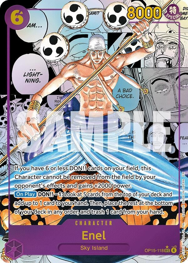 Image for Enel (OP15-118) (Manga) (OP15-118) (Adventure on Kami's Island) (OP15-EB04) - One Piece Card Game