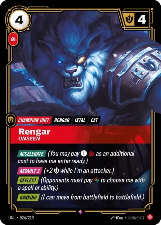 Rengar - Unseen (024/219) (Unleashed) - PokeBox USA