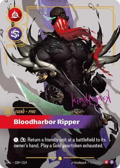 Image for Pyke - Bloodharbor Ripper (Signature) (228*/219) (Unleashed) (UNL) - Riftbound: League of Legends Trading Card Game