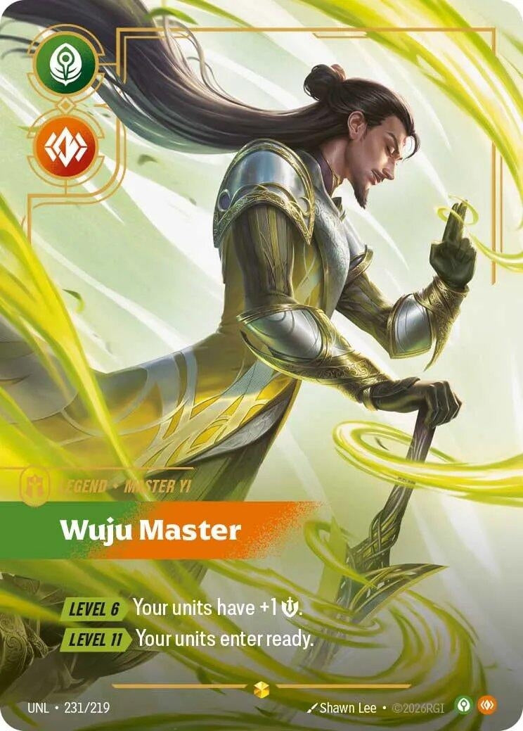 Image for Master Yi - Wuju Master (Overnumbered) (231/219) (Unleashed) (UNL) - Riftbound: League of Legends Trading Card Game