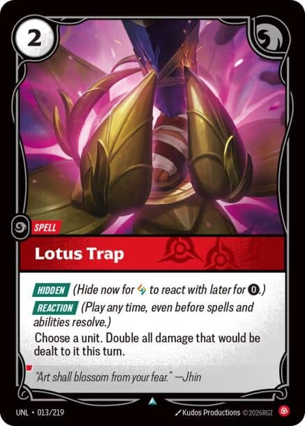 Image for Lotus Trap (013/219) (Unleashed) (UNL) - Riftbound: League of Legends Trading Card Game