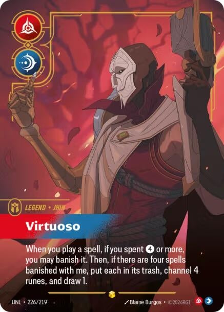 Image for Jhin - Virtuoso (Overnumbered) (226/219) (Unleashed) (UNL) - Riftbound: League of Legends Trading Card Game