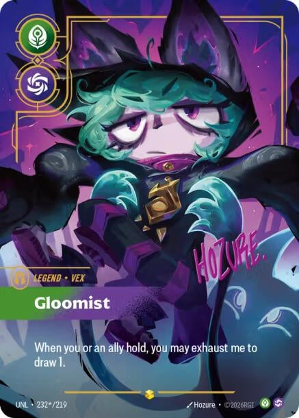 Image for Vex - Gloomist (Signature) (232*/219) (Unleashed) (UNL) - Riftbound: League of Legends Trading Card Game