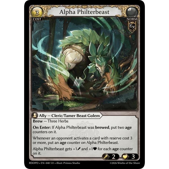 Image for Alpha Philterbeast (040) (Radiant Origins: Pantheon) - Grand Archive TCG