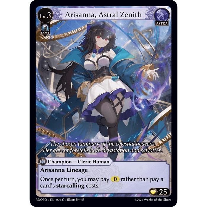 Image for Arisanna, Astral Zenith (Extended Art) (006) (Radiant Origins: Pantheon) - Grand Archive TCG