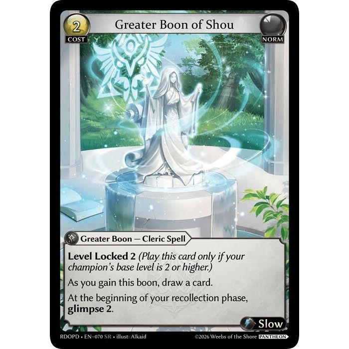 Image for Greater Boon of Shou (070) (Radiant Origins: Pantheon) - Grand Archive TCG