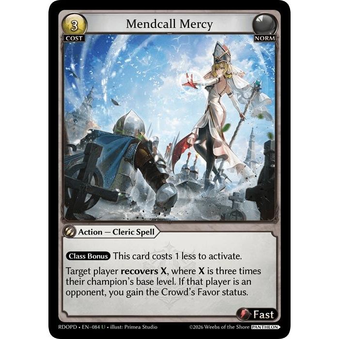 Image for Mendcall Mercy (084) (Radiant Origins: Pantheon) - Grand Archive TCG