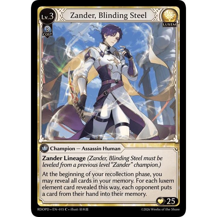 Image for Zander, Blinding Steel (015) (Radiant Origins: Pantheon) - Grand Archive TCG