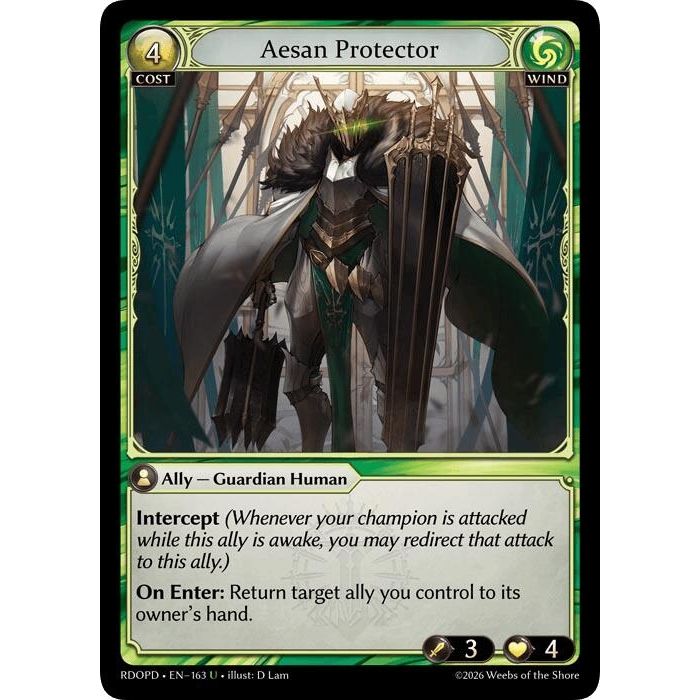 Image for Aesan Protector (163) (Radiant Origins: Pantheon) - Grand Archive TCG
