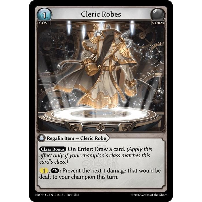 Image for Cleric Robes (018) (Radiant Origins: Pantheon) - Grand Archive TCG