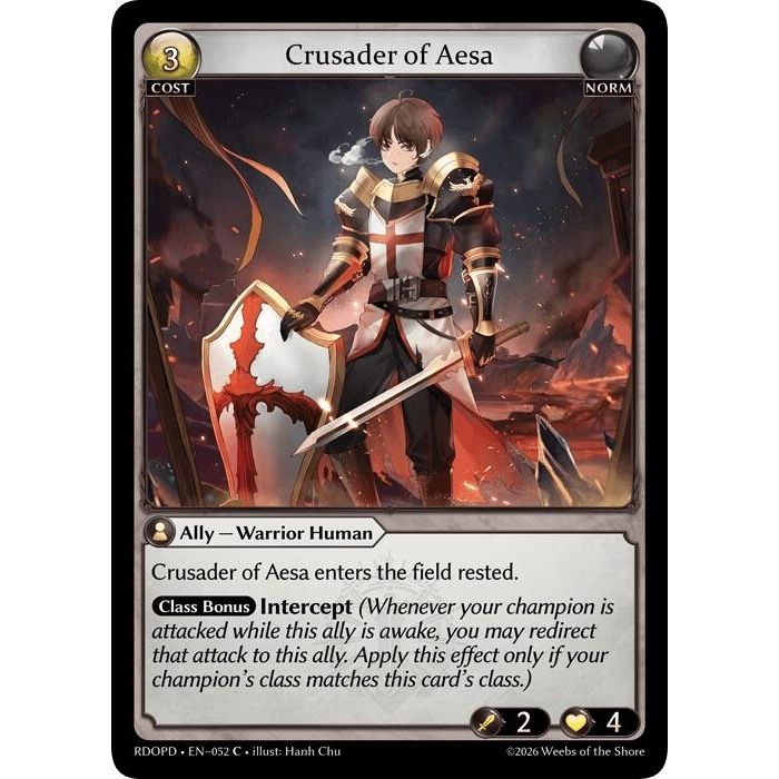 Image for Crusader of Aesa (052) (Radiant Origins: Pantheon) - Grand Archive TCG