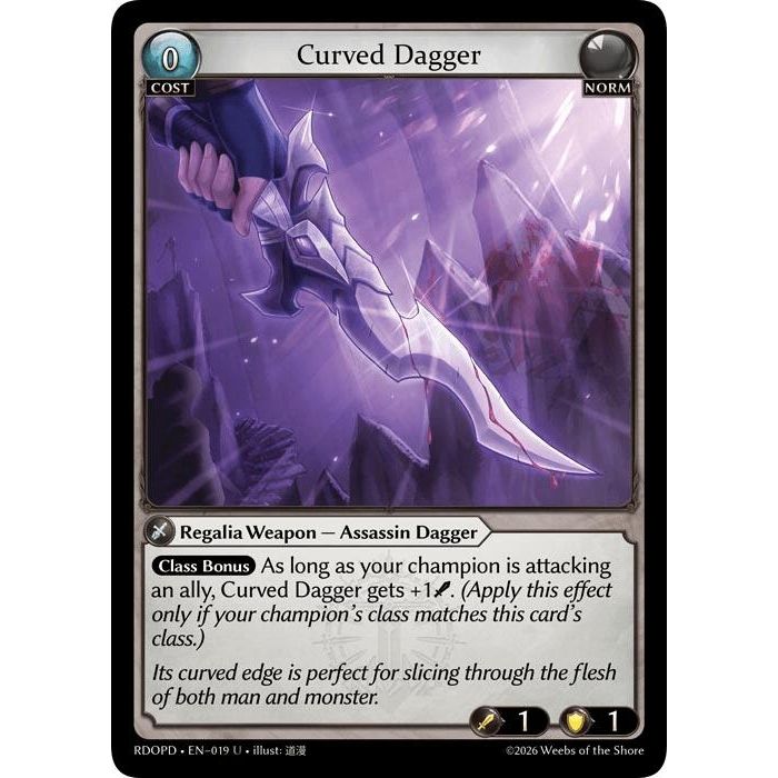 Image for Curved Dagger (019) (Radiant Origins: Pantheon) - Grand Archive TCG