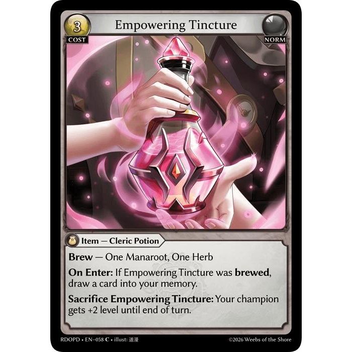 Image for Empowering Tincture (058) (Radiant Origins: Pantheon) - Grand Archive TCG
