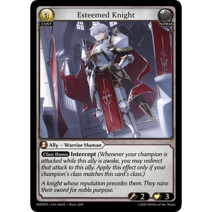 Image for Esteemed Knight (060) (Radiant Origins: Pantheon) - Grand Archive TCG
