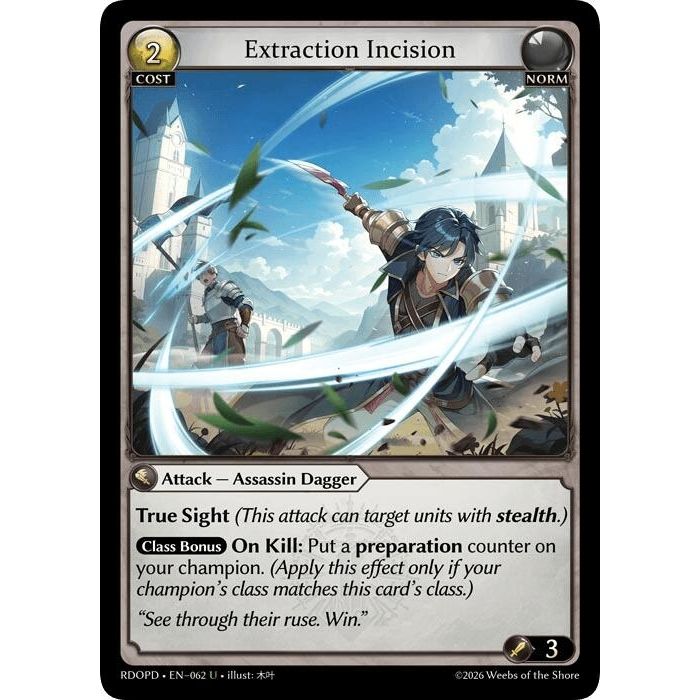 Image for Extraction Incision (062) (Radiant Origins: Pantheon) - Grand Archive TCG