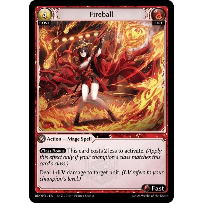 Image for Fireball (132) (Radiant Origins: Pantheon) - Grand Archive TCG