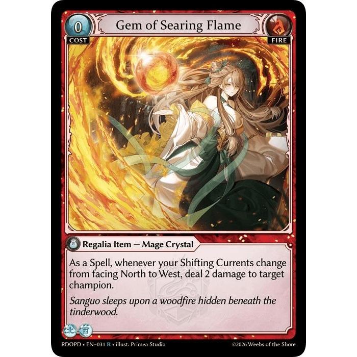 Image for Gem of Searing Flame (031) (Radiant Origins: Pantheon) - Grand Archive TCG