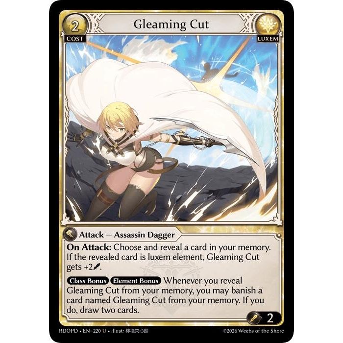 Image for Gleaming Cut (220) (Radiant Origins: Pantheon) - Grand Archive TCG