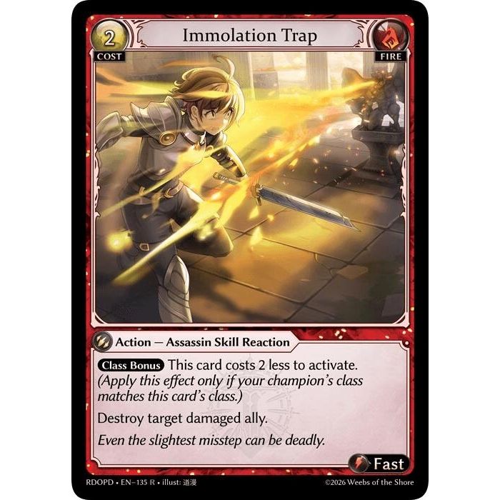 Image for Immolation Trap (135) (Radiant Origins: Pantheon) - Grand Archive TCG