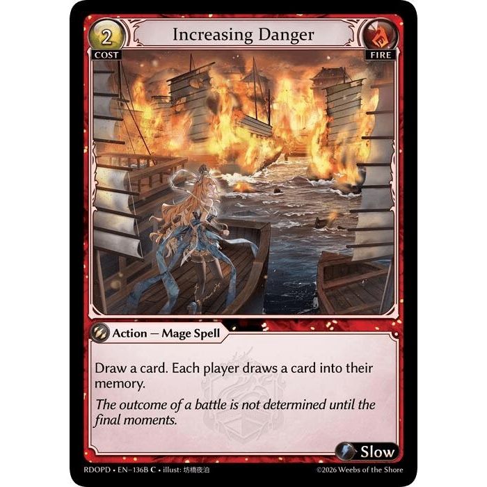 Image for Increasing Danger (136B) (136B) (Radiant Origins: Pantheon) - Grand Archive TCG