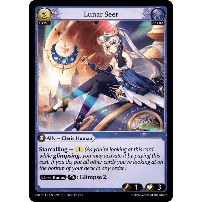 Image for Lunar Seer (190) (Radiant Origins: Pantheon) - Grand Archive TCG