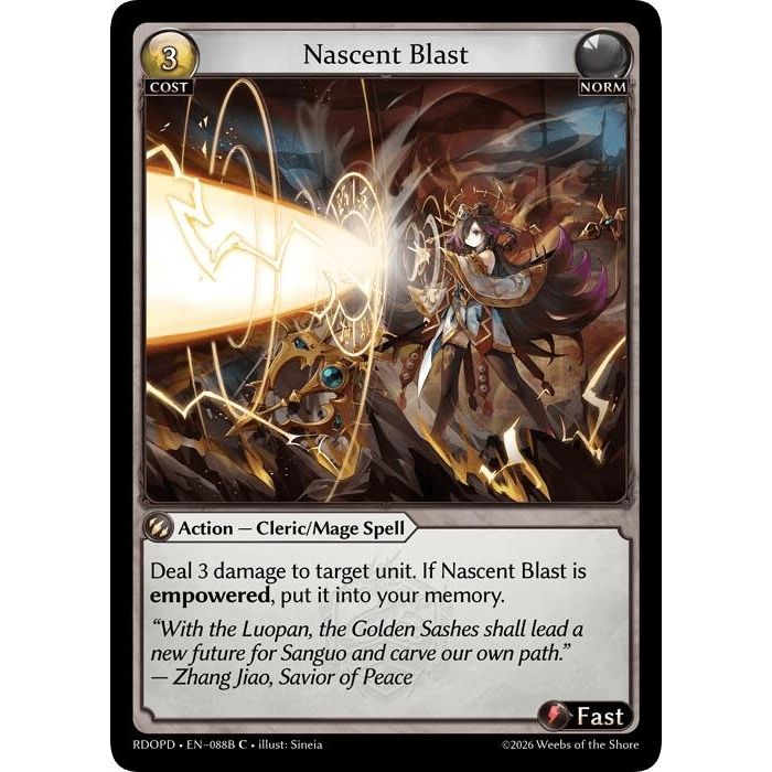 Image for Nascent Blast (088B) (088B) (Radiant Origins: Pantheon) - Grand Archive TCG