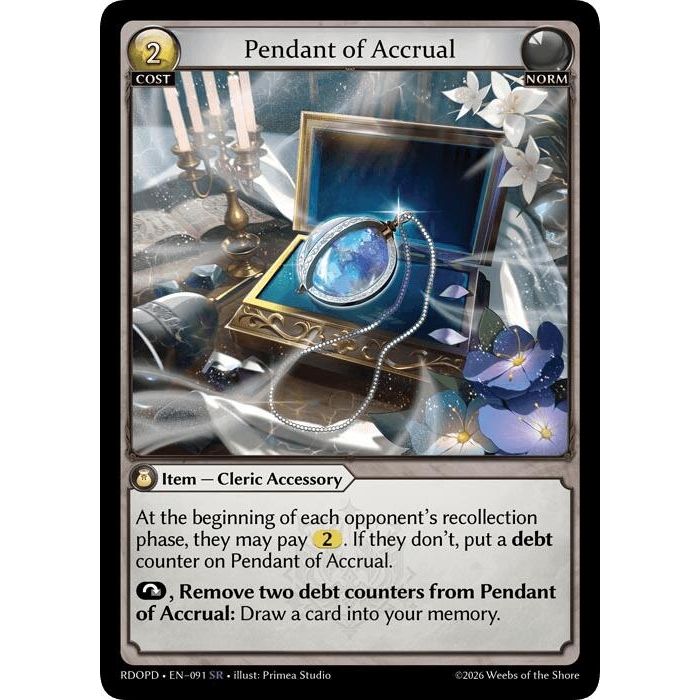 Image for Pendant of Accrual (091) (Radiant Origins: Pantheon) - Grand Archive TCG