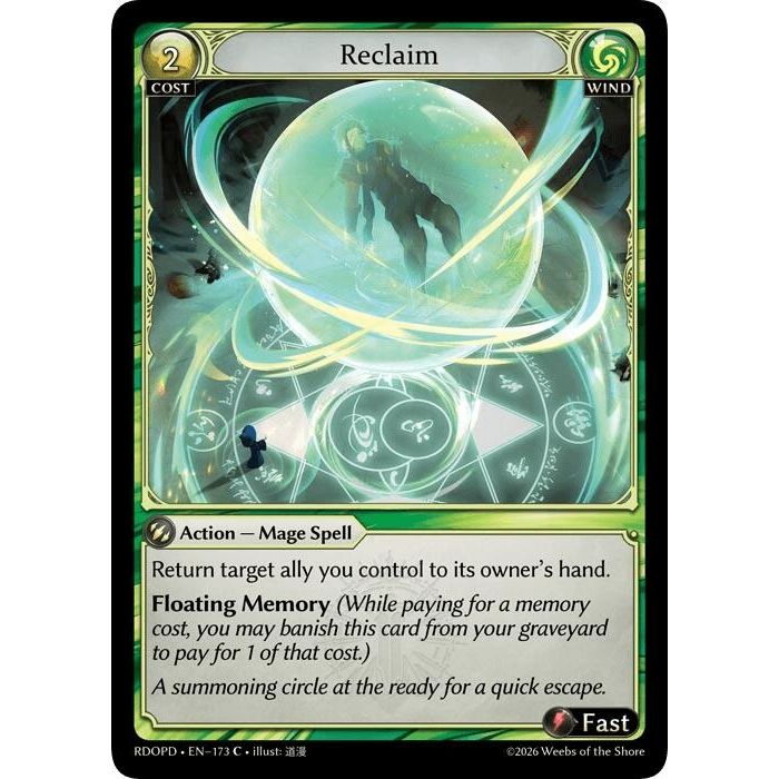 Image for Reclaim (173) (Radiant Origins: Pantheon) - Grand Archive TCG