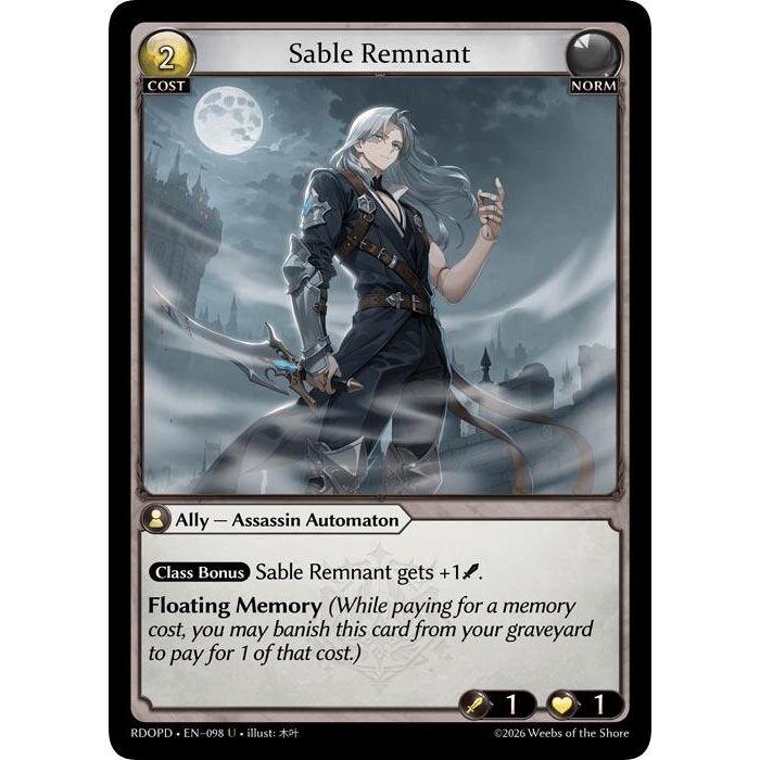 Image for Sable Remnant (098) (Radiant Origins: Pantheon) - Grand Archive TCG
