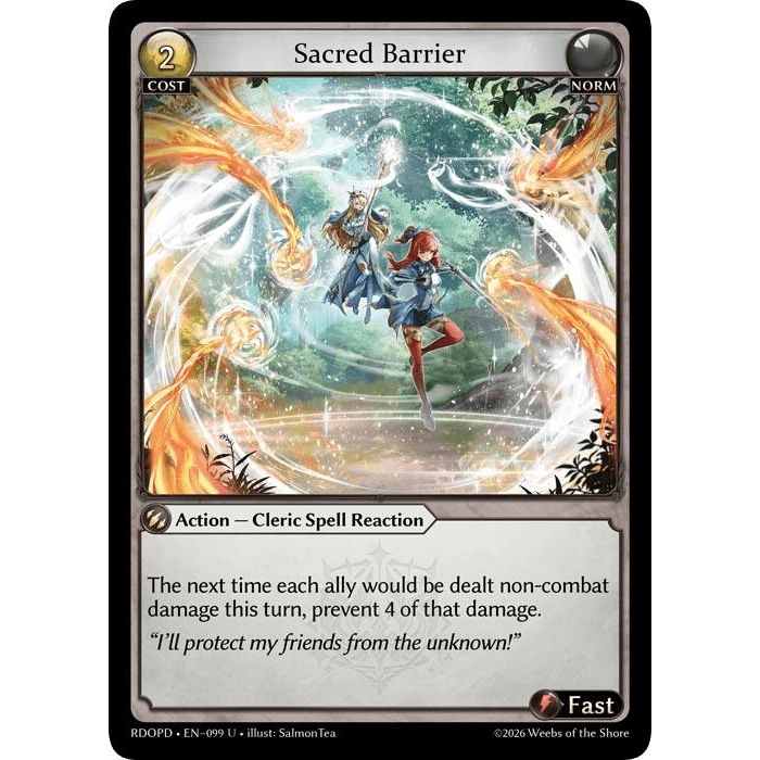 Image for Sacred Barrier (099) (Radiant Origins: Pantheon) - Grand Archive TCG