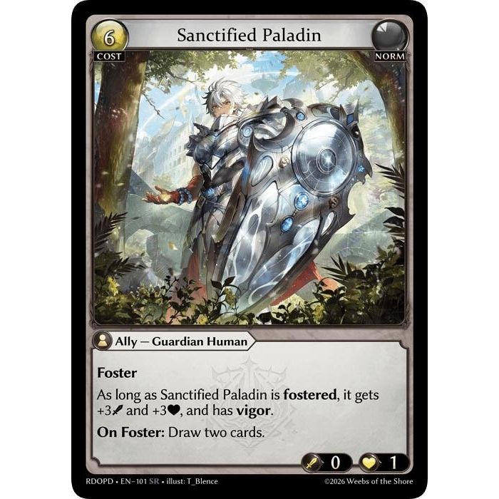 Image for Sanctified Paladin (101) (Radiant Origins: Pantheon) - Grand Archive TCG