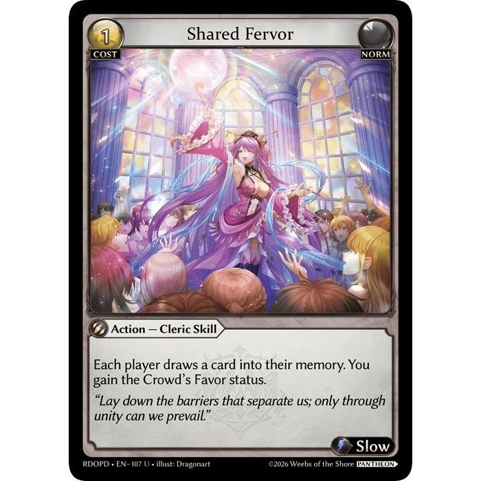 Image for Shared Fervor (107) (Radiant Origins: Pantheon) - Grand Archive TCG