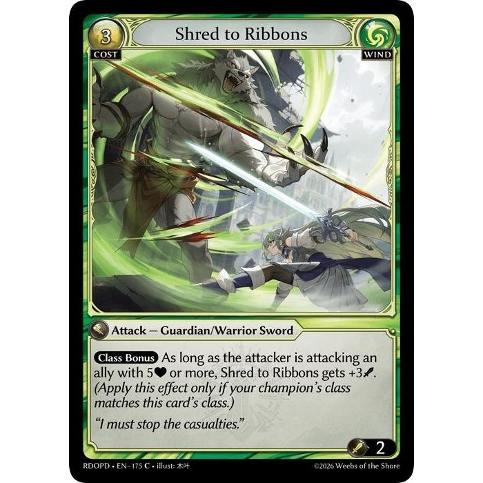 Image for Shred to Ribbons (175) (Radiant Origins: Pantheon) - Grand Archive TCG