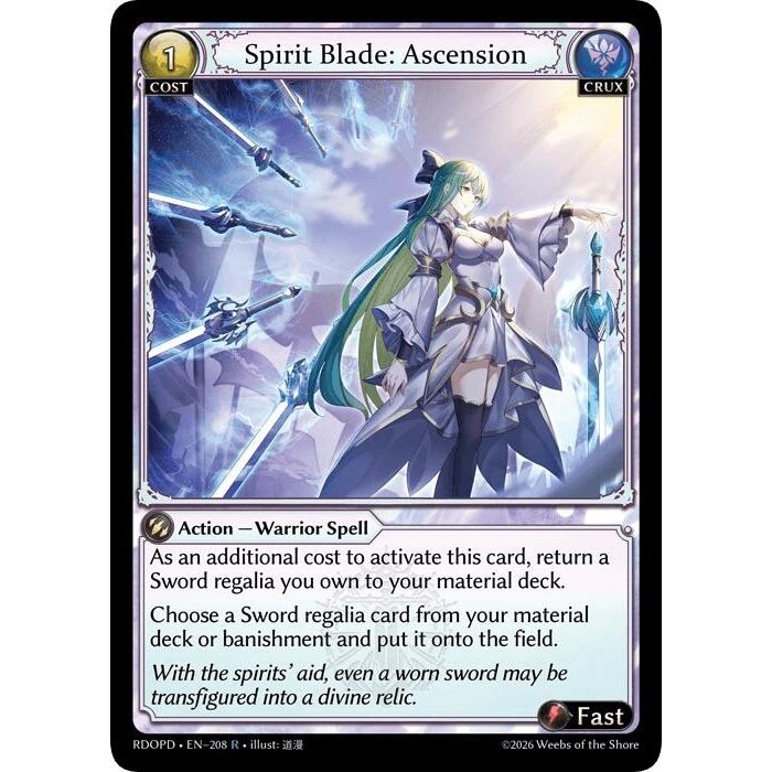 Image for Spirit Blade: Ascension (208) (Radiant Origins: Pantheon) - Grand Archive TCG