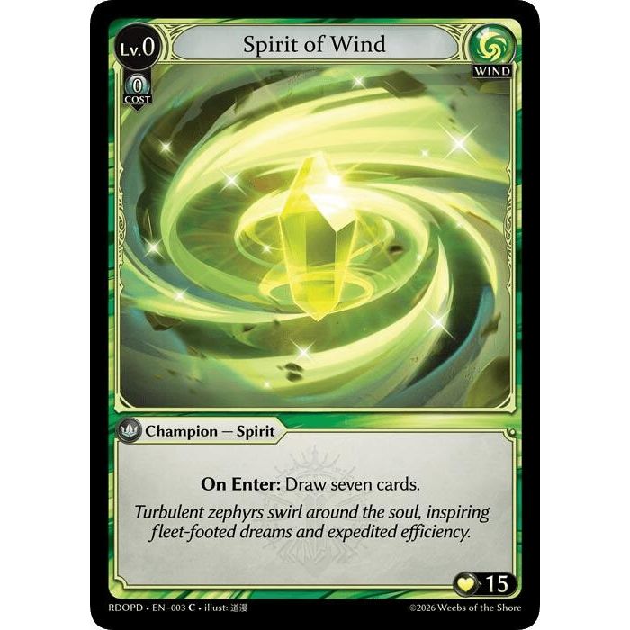Image for Spirit of Wind (003) (Radiant Origins: Pantheon) - Grand Archive TCG