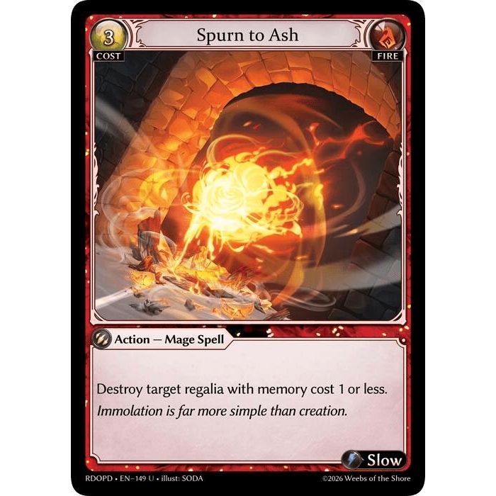 Image for Spurn to Ash (149) (Radiant Origins: Pantheon) - Grand Archive TCG