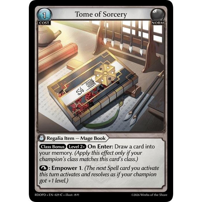 Image for Tome of Sorcery (029) (Radiant Origins: Pantheon) - Grand Archive TCG