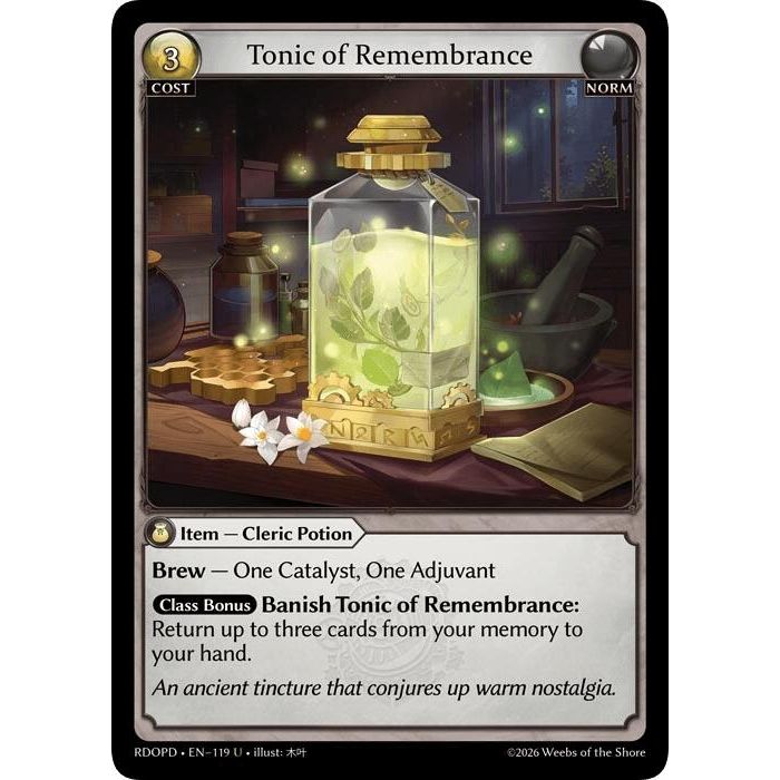 Image for Tonic of Remembrance (119) (Radiant Origins: Pantheon) - Grand Archive TCG