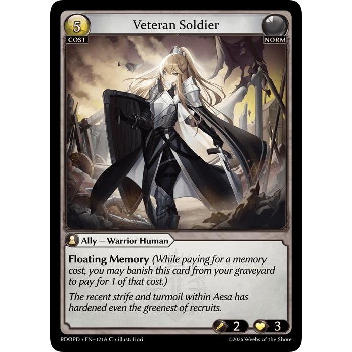 Image for Veteran Soldier (121A) (121A) (Radiant Origins: Pantheon) - Grand Archive TCG