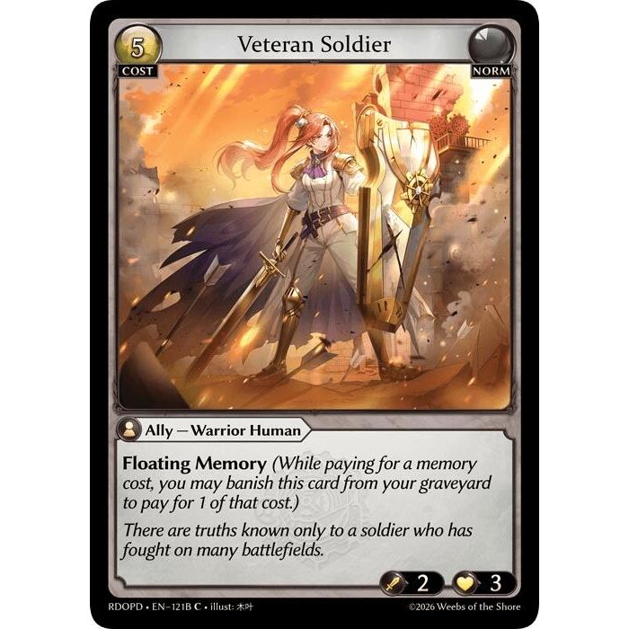 Image for Veteran Soldier (121B) (121B) (Radiant Origins: Pantheon) - Grand Archive TCG
