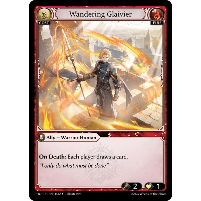 Image for Wandering Glaivier (151A) (151A) (Radiant Origins: Pantheon) - Grand Archive TCG