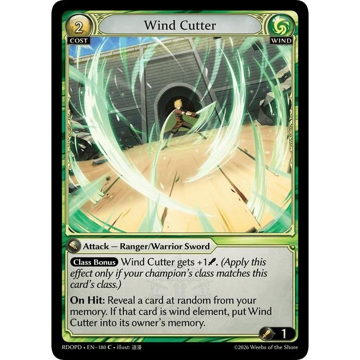 Image for Wind Cutter (180) (Radiant Origins: Pantheon) - Grand Archive TCG