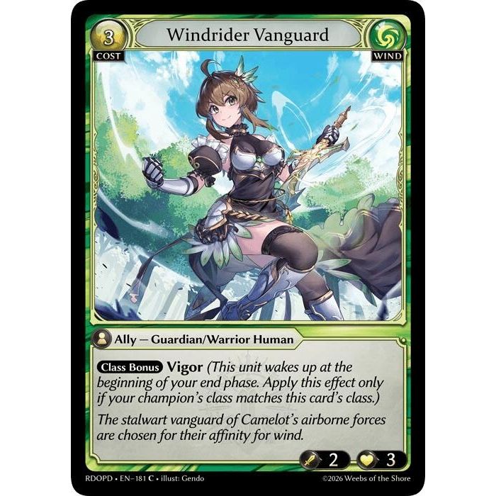 Image for Windrider Vanguard (181) (Radiant Origins: Pantheon) - Grand Archive TCG